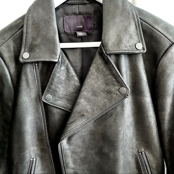 H&M TREND label Leather biker jacket - Picture 3 of 14